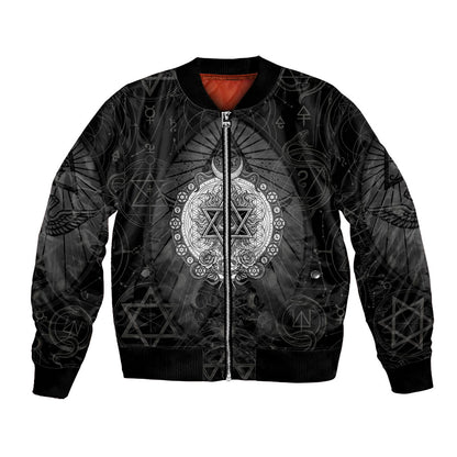 Ordo Templi Orientis Occult Symbolism Bomber Jacket Esoteric Alchemy Sacred Geometry Black
