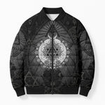Ordo Templi Orientis Occult Symbolism Bomber Puffer Jacket Esoteric Alchemy Sacred Geometry Black