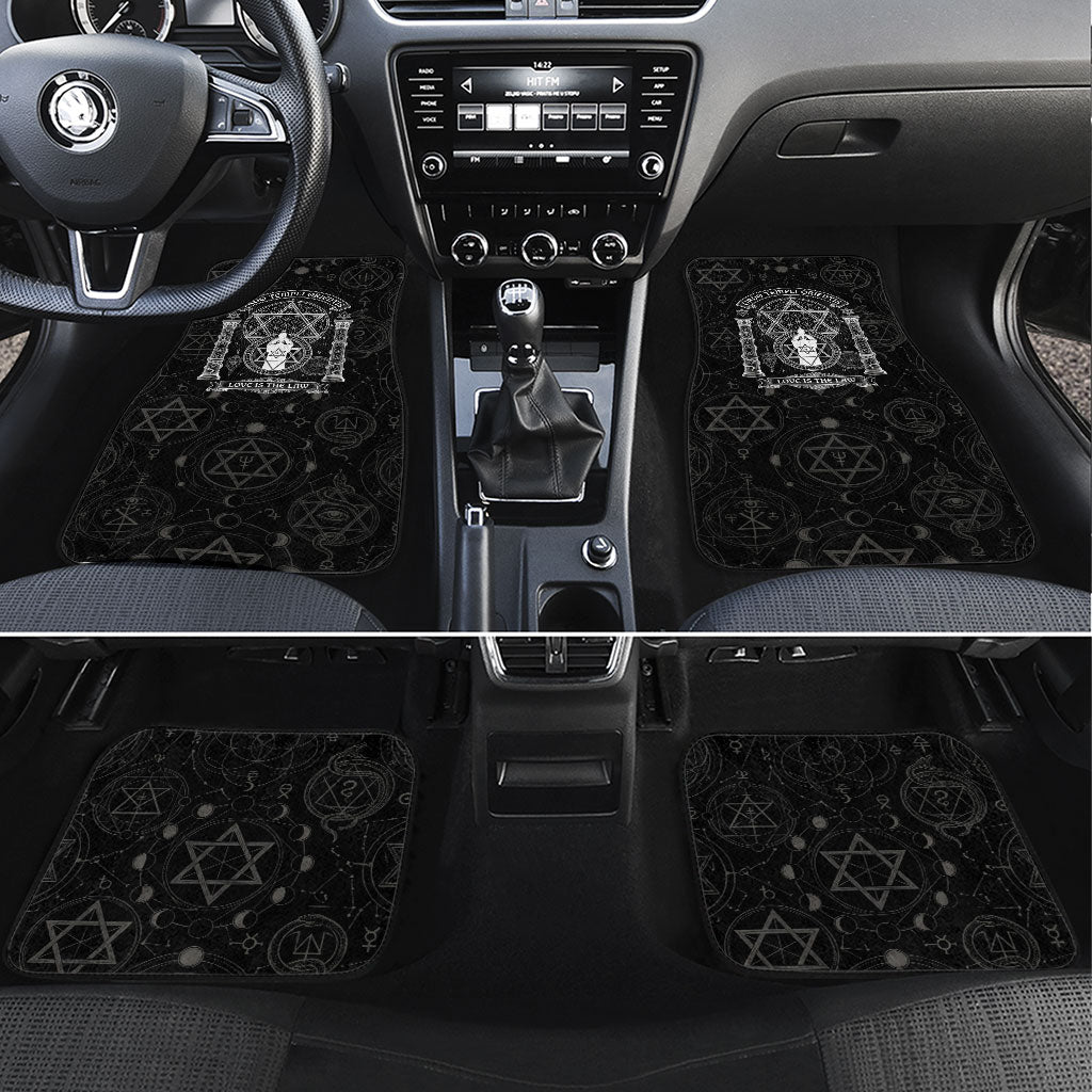 Ordo Templi Orientis Occult Symbolism Car Mats Esoteric Alchemy Sacred Geometry Black