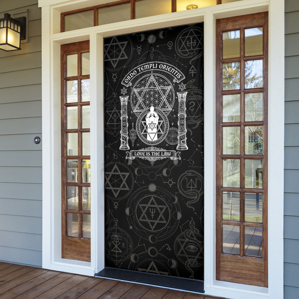 Ordo Templi Orientis Occult Symbolism Door Cover Esoteric Alchemy Sacred Geometry Black