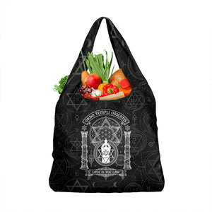 Ordo Templi Orientis Occult Symbolism Grocery Bag Esoteric Alchemy Sacred Geometry Black