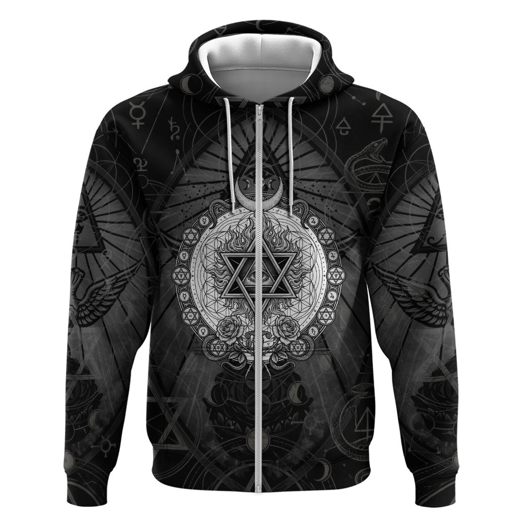 Ordo Templi Orientis Occult Symbolism Hoodie Esoteric Alchemy Sacred Geometry Black
