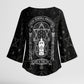 Ordo Templi Orientis Occult Symbolism Kimono Sleeve Blouse Esoteric Alchemy Sacred Geometry Black