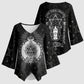 Ordo Templi Orientis Occult Symbolism Kimono Sleeve Blouse Esoteric Alchemy Sacred Geometry Black