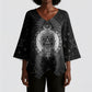 Ordo Templi Orientis Occult Symbolism Kimono Sleeve Blouse Esoteric Alchemy Sacred Geometry Black