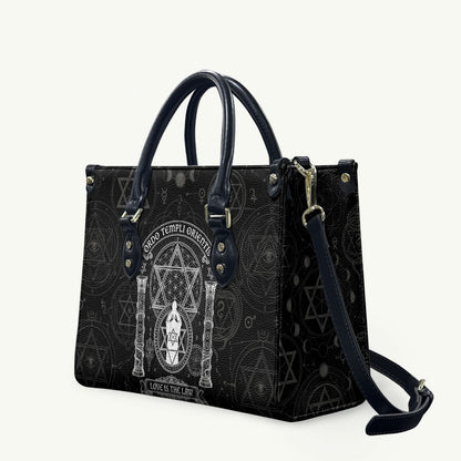 Ordo Templi Orientis Occult Symbolism Leather Bag Esoteric Alchemy Sacred Geometry Black