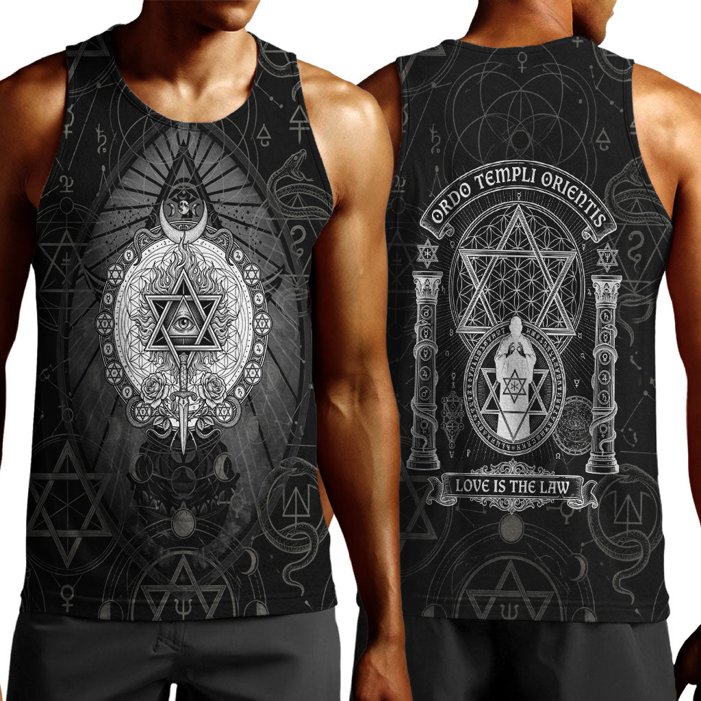 Ordo Templi Orientis Occult Symbolism Men Tank Top Esoteric Alchemy Sacred Geometry Black