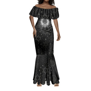 Ordo Templi Orientis Occult Symbolism Mermaid Dress Esoteric Alchemy Sacred Geometry Black
