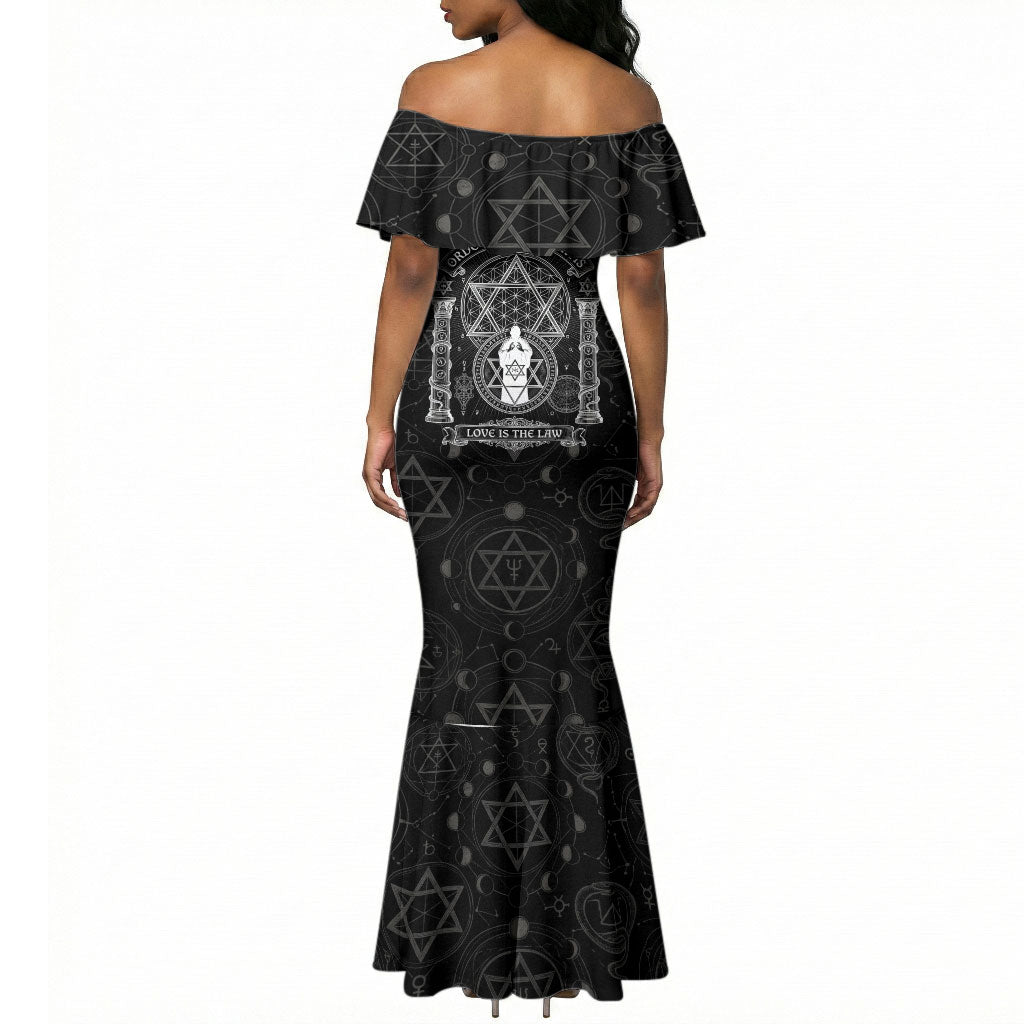 Ordo Templi Orientis Occult Symbolism Mermaid Dress Esoteric Alchemy Sacred Geometry Black