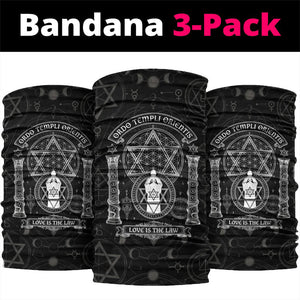 Ordo Templi Orientis Occult Symbolism Neck Gaiter Esoteric Alchemy Sacred Geometry Black