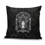 Ordo Templi Orientis Occult Symbolism Pillow Cover Esoteric Alchemy Sacred Geometry Black