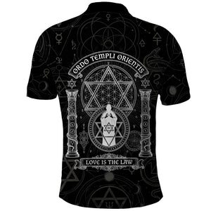 Ordo Templi Orientis Occult Symbolism Polo Shirt Esoteric Alchemy Sacred Geometry Black