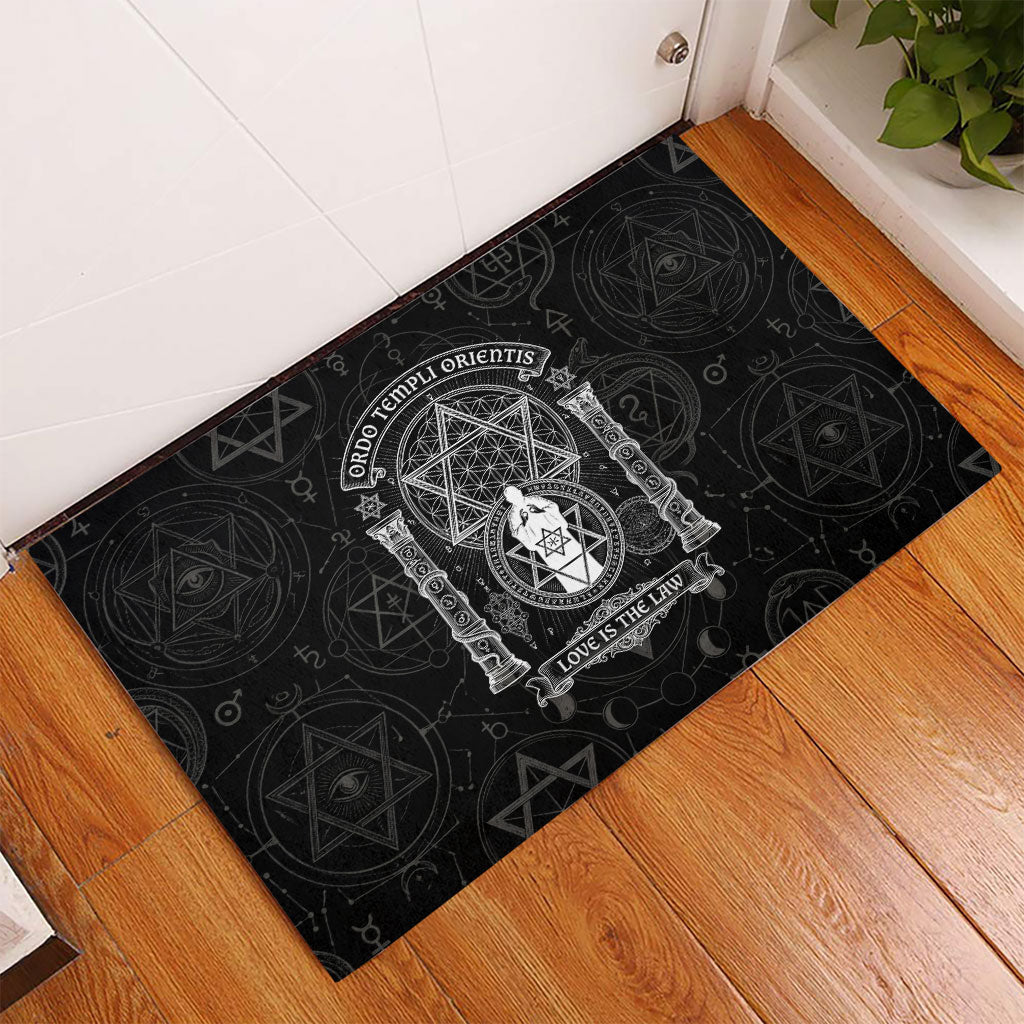 Ordo Templi Orientis Occult Symbolism Rubber Doormat Esoteric Alchemy Sacred Geometry Black
