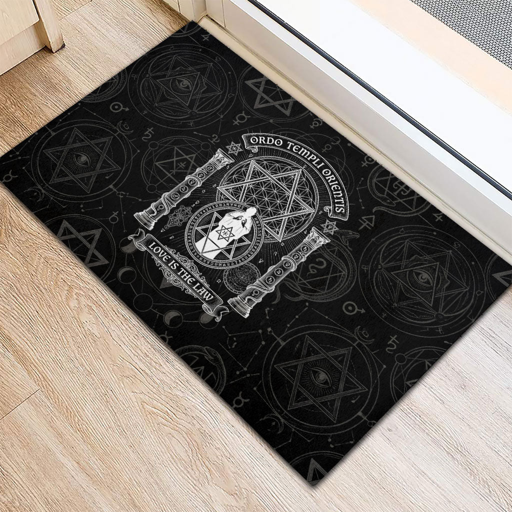 Ordo Templi Orientis Occult Symbolism Rubber Doormat Esoteric Alchemy Sacred Geometry Black