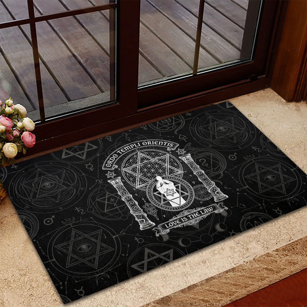 Ordo Templi Orientis Occult Symbolism Rubber Doormat Esoteric Alchemy Sacred Geometry Black