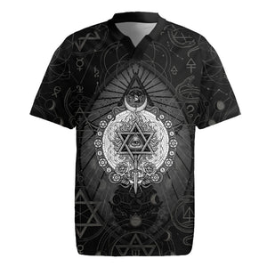Ordo Templi Orientis Occult Symbolism Rugby Jersey Esoteric Alchemy Sacred Geometry Black