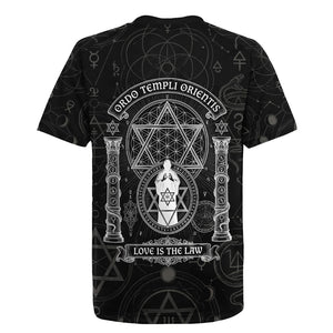 Ordo Templi Orientis Occult Symbolism Rugby Jersey Esoteric Alchemy Sacred Geometry Black