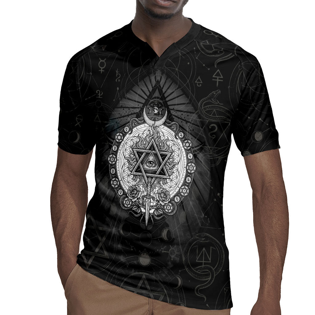 Ordo Templi Orientis Occult Symbolism Rugby Jersey Esoteric Alchemy Sacred Geometry Black