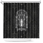 Ordo Templi Orientis Occult Symbolism Shower Curtain Esoteric Alchemy Sacred Geometry Black