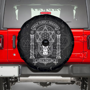 Ordo Templi Orientis Occult Symbolism Spare Tire Cover Esoteric Alchemy Sacred Geometry Black