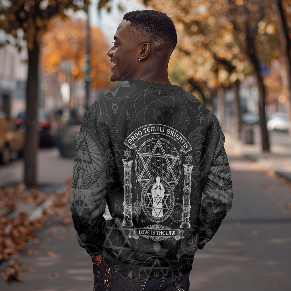 Ordo Templi Orientis Occult Symbolism Sweatshirt Esoteric Alchemy Sacred Geometry Black