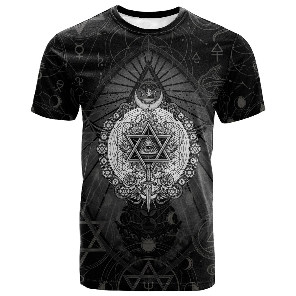 Ordo Templi Orientis Occult Symbolism T shirt Esoteric Alchemy Sacred Geometry Black