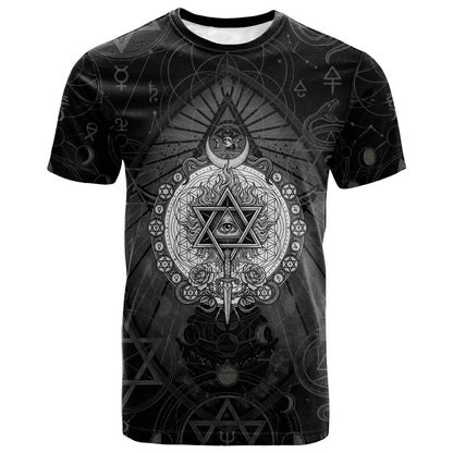 Ordo Templi Orientis Occult Symbolism T shirt Esoteric Alchemy Sacred Geometry Black
