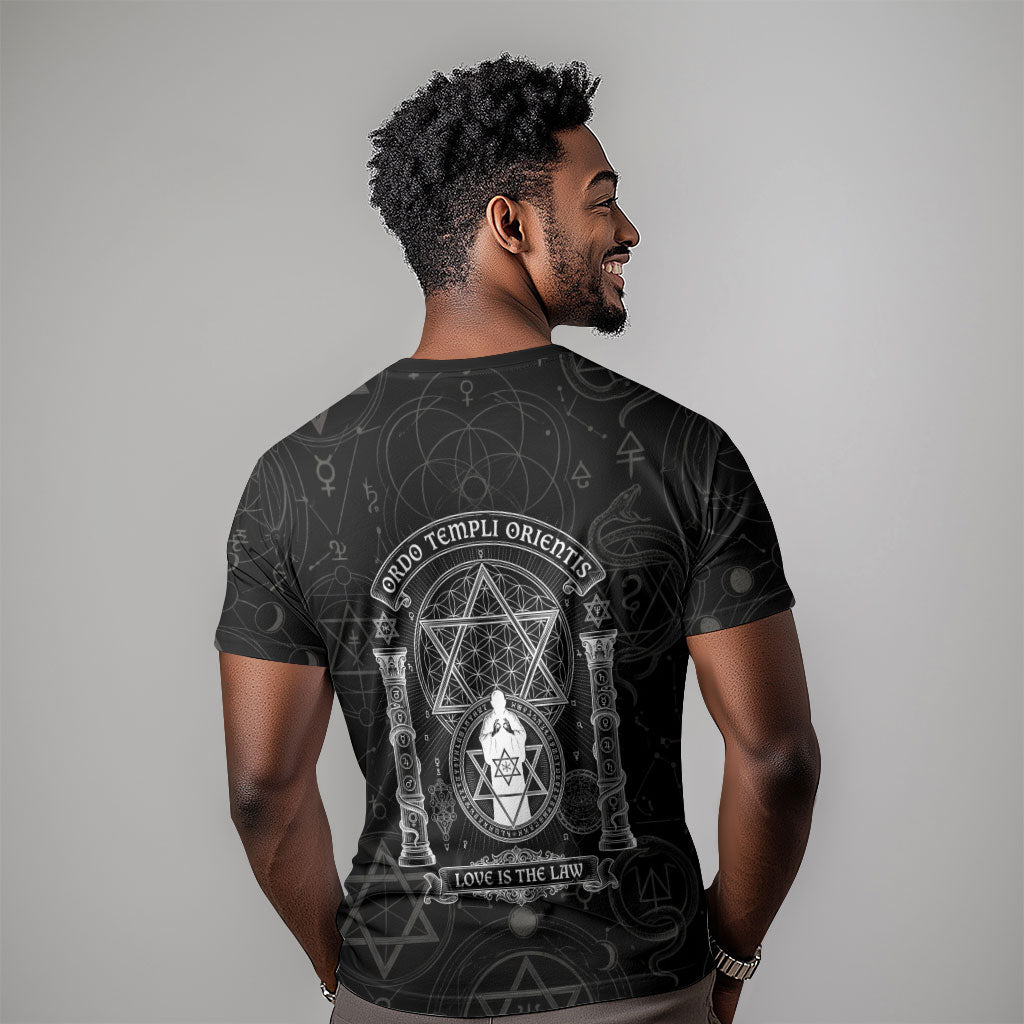 Ordo Templi Orientis Occult Symbolism T shirt Esoteric Alchemy Sacred Geometry Black