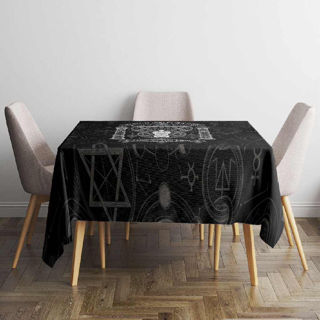 Ordo Templi Orientis Occult Symbolism Tablecloth Esoteric Alchemy Sacred Geometry Black