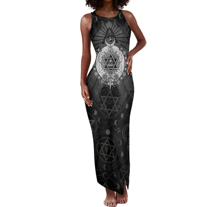 Ordo Templi Orientis Occult Symbolism Tank Maxi Dress Esoteric Alchemy Sacred Geometry Black