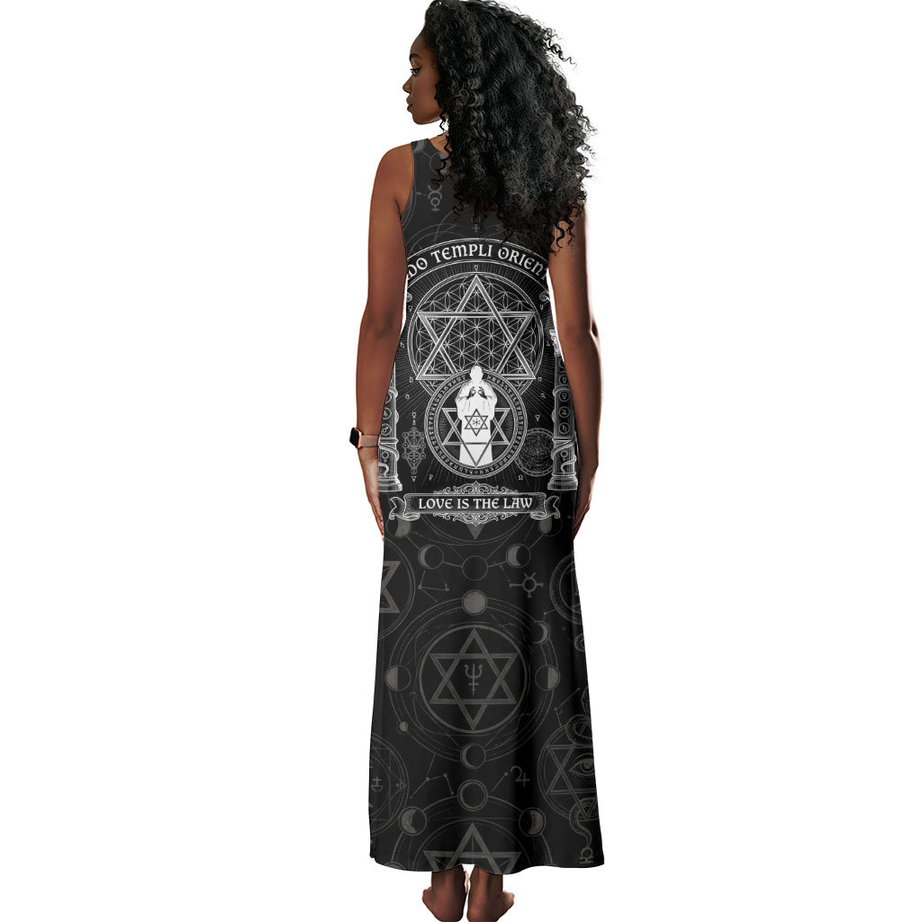 Ordo Templi Orientis Occult Symbolism Tank Maxi Dress Esoteric Alchemy Sacred Geometry Black