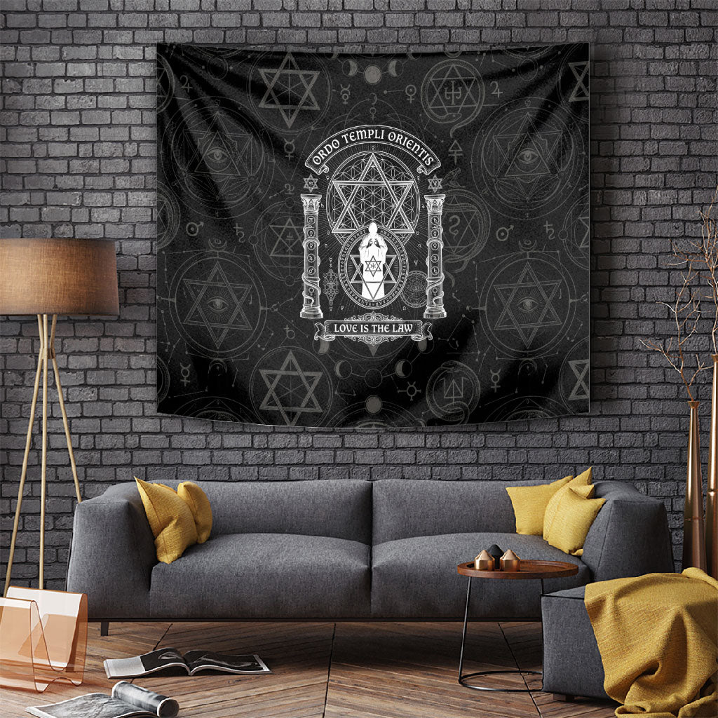 Ordo Templi Orientis Occult Symbolism Tapestry Esoteric Alchemy Sacred Geometry Black