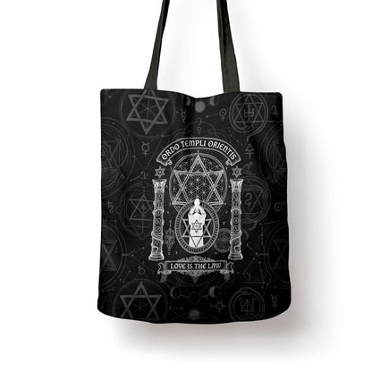 Ordo Templi Orientis Occult Symbolism Tote Bag Esoteric Alchemy Sacred Geometry Black