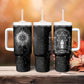 Ordo Templi Orientis Occult Symbolism Tumbler With Handle Esoteric Alchemy Sacred Geometry Black