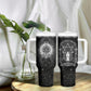 Ordo Templi Orientis Occult Symbolism Tumbler With Handle Esoteric Alchemy Sacred Geometry Black