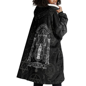 Ordo Templi Orientis Occult Symbolism Wearable Blanket Hoodie Esoteric Alchemy Sacred Geometry Black