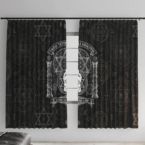 Ordo Templi Orientis Occult Symbolism Window Curtain Esoteric Alchemy Sacred Geometry Black