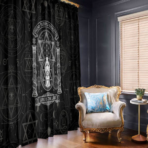 Ordo Templi Orientis Occult Symbolism Window Curtain Esoteric Alchemy Sacred Geometry Black