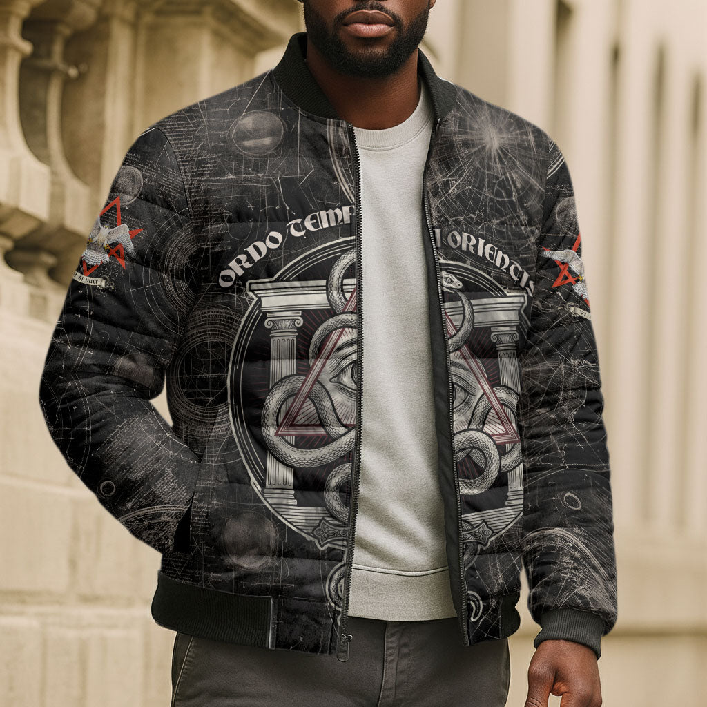 Ordo Templi Orientis Thelema Bomber Puffer Jacket Do What Thou Wilt Mystic Serpent