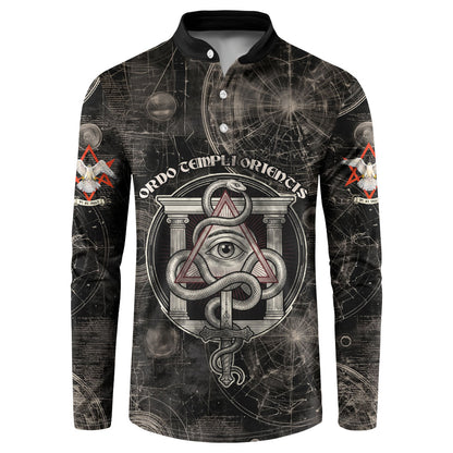 Ordo Templi Orientis Thelema Button Sweatshirt Do What Thou Wilt Mystic Serpent