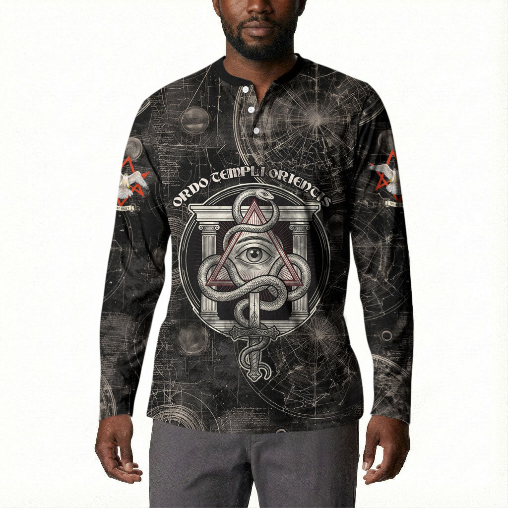 Ordo Templi Orientis Thelema Button Sweatshirt Do What Thou Wilt Mystic Serpent