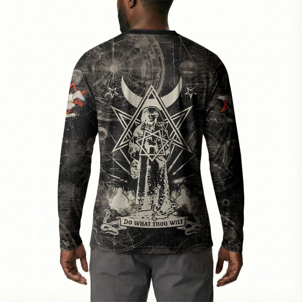 Ordo Templi Orientis Thelema Button Sweatshirt Do What Thou Wilt Mystic Serpent