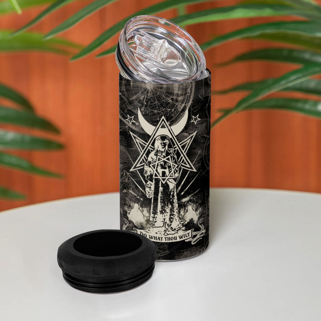 Ordo Templi Orientis Thelema 4 in 1 Can Cooler Tumbler Do What Thou Wilt Mystic Serpent