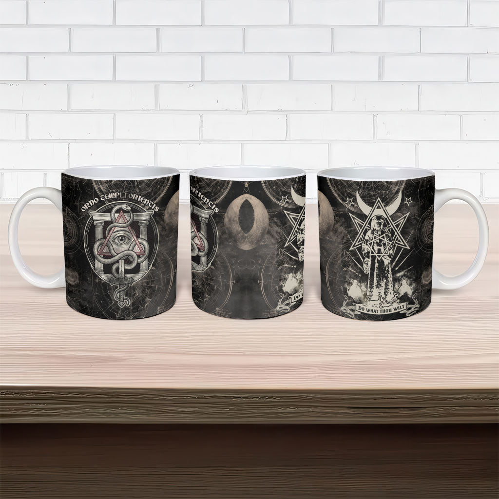 Ordo Templi Orientis Thelema Ceramic Mug Do What Thou Wilt Mystic Serpent