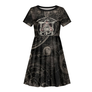 Ordo Templi Orientis Thelema Kid Short Sleeve Dress Do What Thou Wilt Mystic Serpent