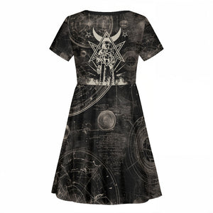 Ordo Templi Orientis Thelema Kid Short Sleeve Dress Do What Thou Wilt Mystic Serpent