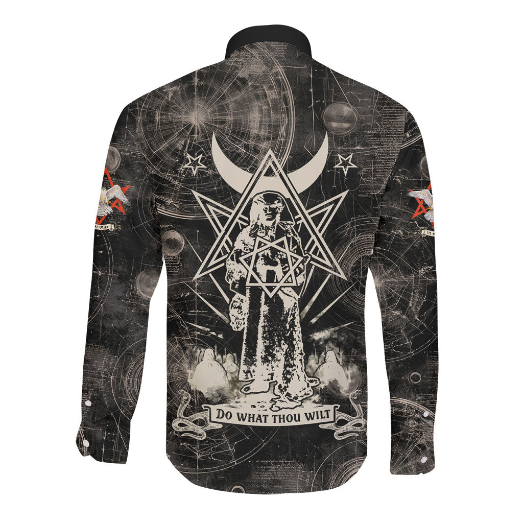 Ordo Templi Orientis Thelema Long Sleeve Button Shirt Do What Thou Wilt Mystic Serpent