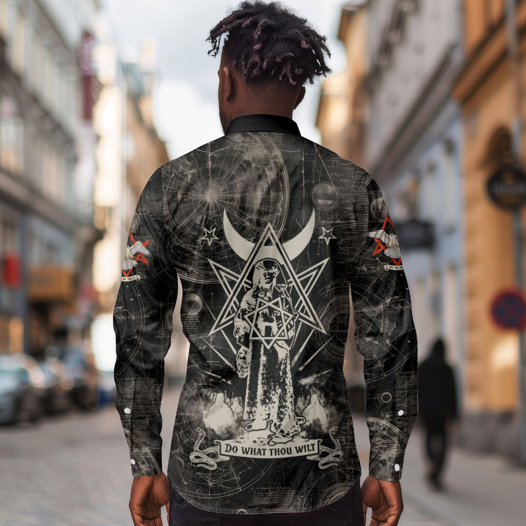 Ordo Templi Orientis Thelema Long Sleeve Button Shirt Do What Thou Wilt Mystic Serpent