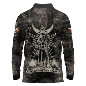 Ordo Templi Orientis Thelema Long Sleeve Polo Shirt Do What Thou Wilt Mystic Serpent