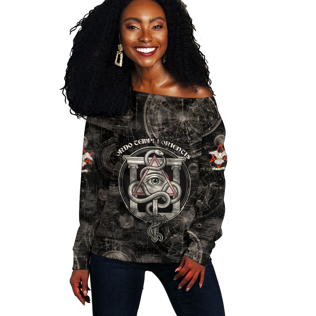 Ordo Templi Orientis Thelema Off Shoulder Sweater Do What Thou Wilt Mystic Serpent